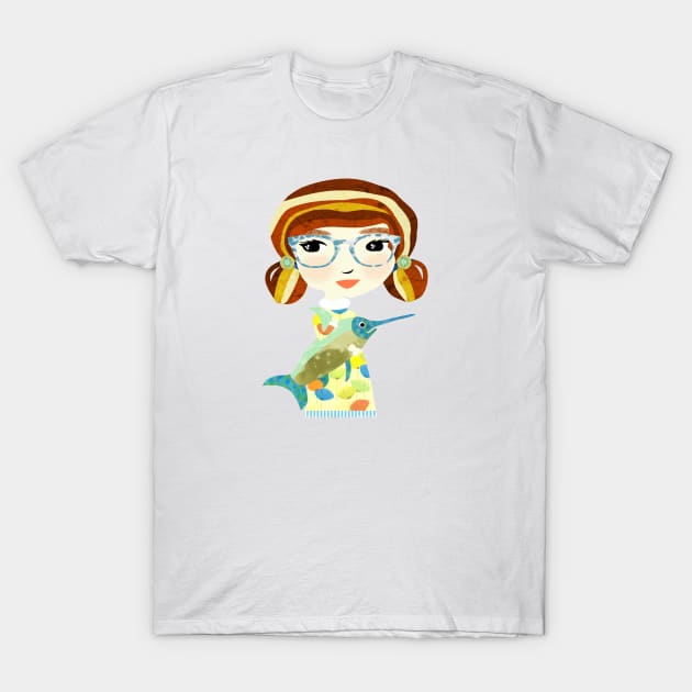 Girl with Swordfish/Polly & Prank T-Shirt by tracey